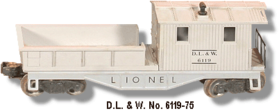 The Lionel D.L. & Western Work Caboose No. 6119-75