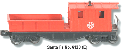 The Lionel Santa Fe Work Caboose No. 6130 Variation E