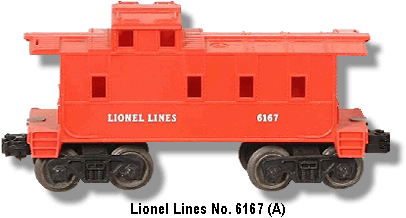 The Lionel Lines No. 6167 Caboose D Variation