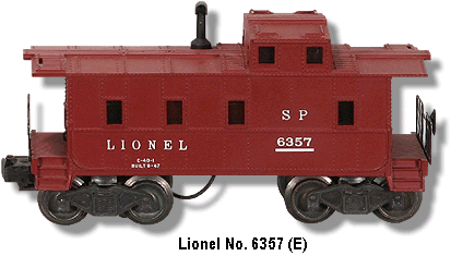 The Lionel SP Caboose No. 6357 E Variation