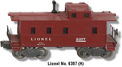 The Lionel SP Caboose No. 6357 H Variation