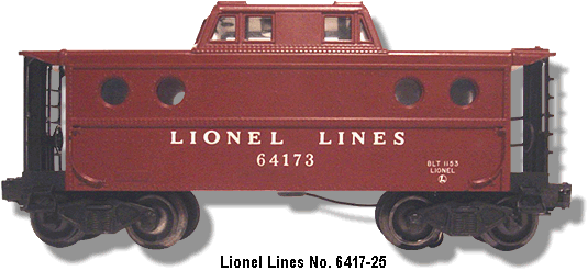 The Lionel Lines No. 6417-25 N5C Porthole Caboose
