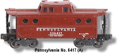 The Pennsylvania No. 6417 N5C Type Caboose A Variation