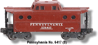 The Pennsylvania No. 6417 N5C Type Caboose without 'New York Zone'