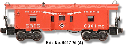 The Erie No. 6517-75 Bay Window Caboose A Variation