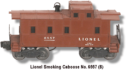 The Lionel Smoking Caboose No. 6557 B Variation