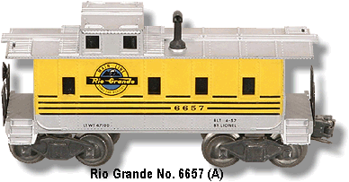 Rio Grande 6657 SP Type Caboose