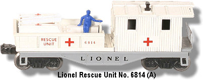 The Lionel Rescue Unit Work Caboose No. 6814 Variation A