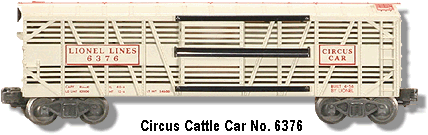Circus Cattle Car No. 6376