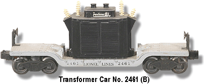 Depressed Center Transformer Flat Car No. 2461 B Variation