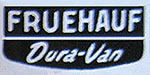 Black Background 'FRUEHAUF / Dura Van' Sticker