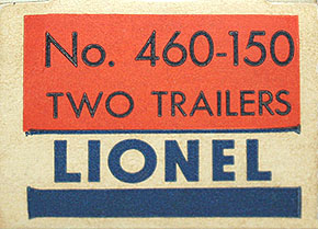 No. 460-150 Separately Sold Trailers Box End