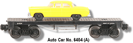 Lionel Trains Automobile Car No. 6404