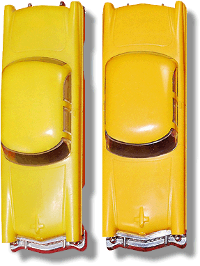 Yellow Colored Car to the Left, Mustard Colored on Right