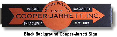 Black Backgroud Type D Cooper-Jarrett Sign