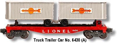 Lionel Trains Trailer Flat Car No. 6430