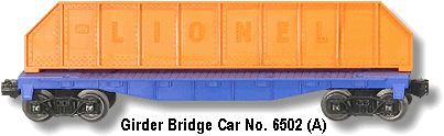 Lionel Trains Girder Bridge Flat Car No. 6502