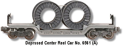 Lionel Lines Depressed Center Cable Reel Flat Car No. 6561