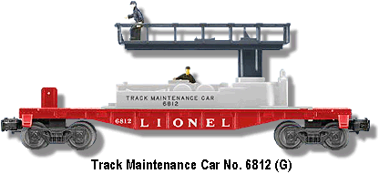 Lionel Trains Track Maintenance Flat Car No. 6812 Variation G