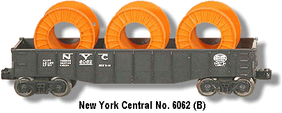 Lionel Trains New York Central Gondola No. 6062 Varition B