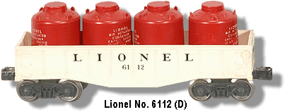 Lionel Trains Gondola No. 6112 Variation D