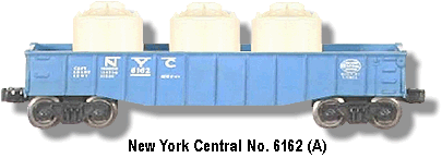 Lionel Trains New York Central Gondola No. 6162 Varition A