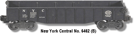 Lionel Trains NYC Gondola No. 6462 Variation B