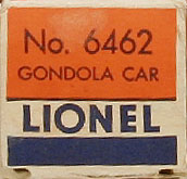 No. 6462 Red Gondola Car Box End