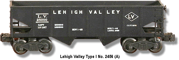 The Lionel Trains Lehigh Valley No. 2456 Type I Variation A