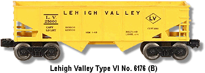 The Lionel Trains Lehigh Valley No. 6176 Type VI Variation B