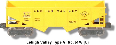 The Lionel Trains Lehigh Valley No. 6176 Type VI Variation C