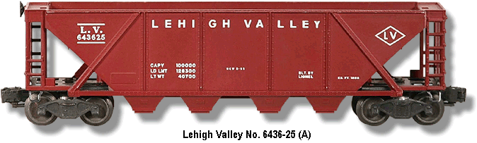 Lehigh Valley Quad Hopper No. 6436-25 Variation A