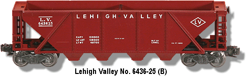 Lehigh Valley Quad Hopper No. 6436-25 Variation B