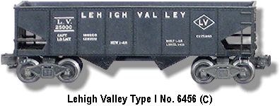 Lionel Trains Lehigh Valley No. 6456 Type I Variation C