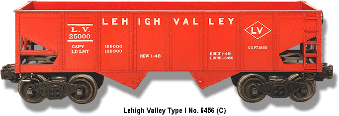 Lehigh Valley No. 6456 Type I Painted Variation C
