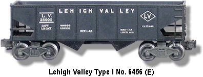 Lionel Trains Lehigh Valley No. 6456 Type I Variation B