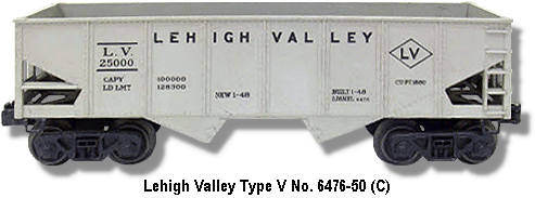 The Lehigh Valley No. 6476 Type V Variation C