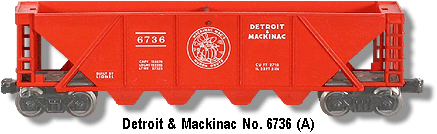 The Detroit & Mackinac Quad Hopper No. 6736 Variation A