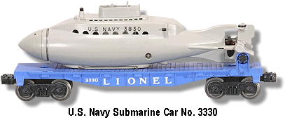 The Lionel U.S. Navy Submarine Car No. 3330