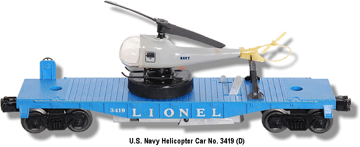 Helicopter Launching Car No. 3419 D Variation