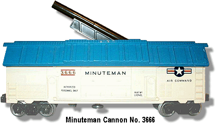 The Lionel Minuteman Cannon Box Car No. 3666