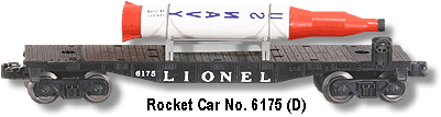 The Lionel Black Rocket Car No. 6175