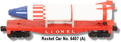 The Lionel Rocket Car No. 6407 with Blue Capsule