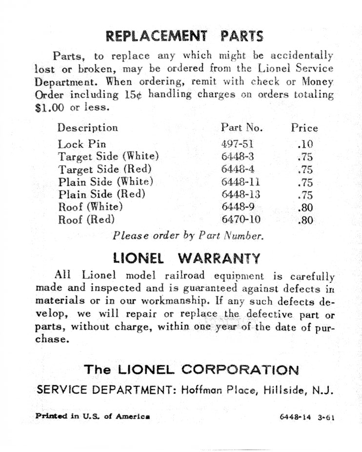 Page 4 of Instruction Sheet No. 6448-14