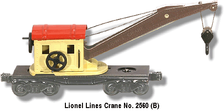 The Lionel Trains Crane Car No 2560 B Variation