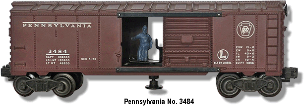Pennsylvania Operating Box Car No. 3484