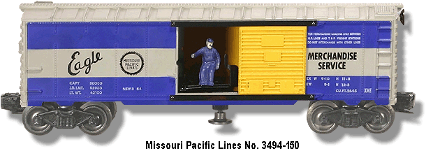 Missouri Pacific Lines Operating Box Car No. 3494-150