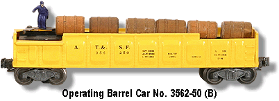 Operating Barrel Car No. 3562-50 B Variation