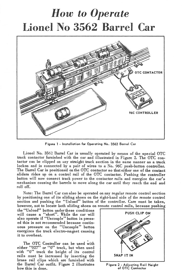 No. 3562-54 Instruction Sheet Front Page