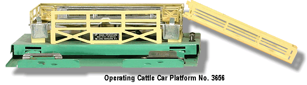 Lionel Trains Operating Cattle Car Platform